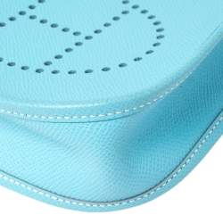 Pre Owned Hermes Blue De Nord Epsom Leather Evelyne TPM Bag