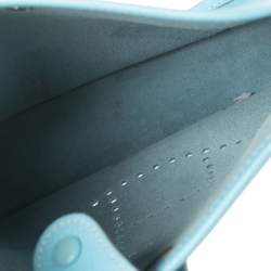 Pre Owned Hermes Blue De Nord Epsom Leather Evelyne TPM Bag