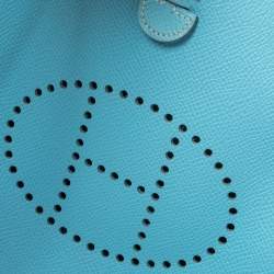 Pre Owned Hermes Blue De Nord Epsom Leather Evelyne TPM Bag