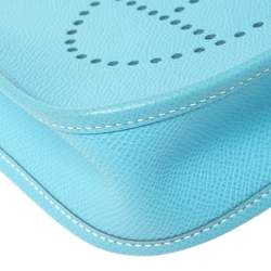 Pre Owned Hermes Blue De Nord Epsom Leather Evelyne TPM Bag