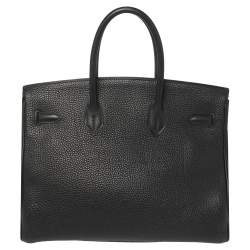 Hermès Black Togo Leather Gold Finished Birkin 35 Bag
