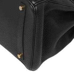Hermès Black Togo Leather Gold Finished Birkin 35 Bag