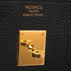 Hermès Black Togo Leather Gold Finished Birkin 35 Bag