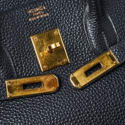 Hermès Black Togo Leather Gold Finished Birkin 35 Bag