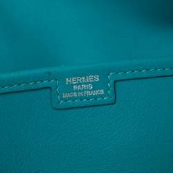 Pre Owned Hermès Blue Paon Swift Leather Elan Jige 29 Clutch