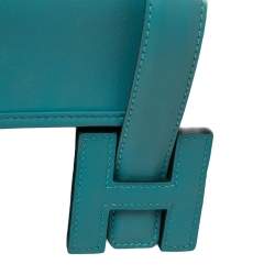 Pre Owned Hermès Blue Paon Swift Leather Elan Jige 29 Clutch