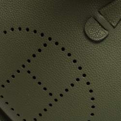 Pre Owned Hermes Canopee Taurillon Clemence Leather Evelyne III PM Bag