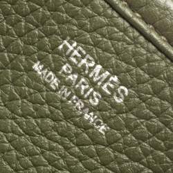 Pre Owned Hermes Canopee Taurillon Clemence Leather Evelyne III PM Bag