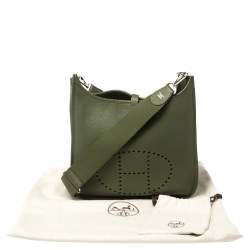 Pre Owned Hermes Canopee Taurillon Clemence Leather Evelyne III PM Bag