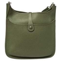 Pre Owned Hermes Canopee Taurillon Clemence Leather Evelyne III PM Bag