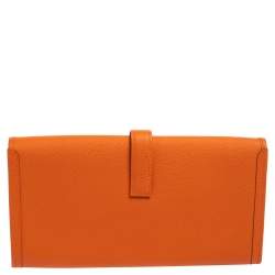 مملوكة مسبقًا Hermes Orange Epsom Leather Elan Jige 29 Clutch