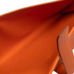 مملوكة مسبقًا Hermes Orange Epsom Leather Elan Jige 29 Clutch
