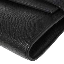 Hermes Black Epsom Leather Long Kelly Wallet