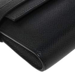 Hermes Black Epsom Leather Long Kelly Wallet