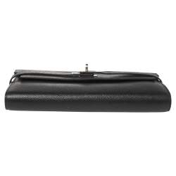 Hermes Black Epsom Leather Long Kelly Wallet