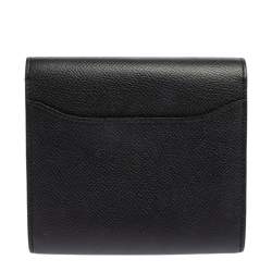 Pre Owned Hermes Noir Epsom Leather Constance Compact Wallet