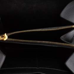 Pre Owned Hermes Noir Epsom Leather Constance Compact Wallet