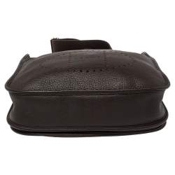 Pre Owned Hermes Cacao Togo Leather Evelyne III PM Bag