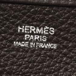 Pre Owned Hermes Cacao Togo Leather Evelyne III PM Bag