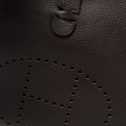 Pre Owned Hermes Cacao Togo Leather Evelyne III PM Bag