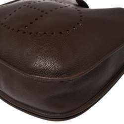 Pre Owned Hermes Cacao Togo Leather Evelyne III GM Bag