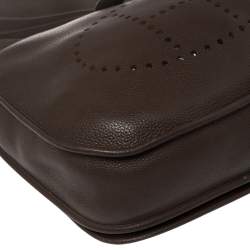 Pre Owned Hermes Cacao Togo Leather Evelyne III GM Bag