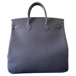 Hermes Bleu Nuit Togo Leather Palladium Hardware HAC Birkin 40 Bag