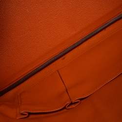 Hermes Orange Togo Leather Palladium Finished Shoulder Birkin JPG 42 Bag