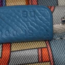 Pre Owned Hermes Bleu Paradis Epsom Leather Azap Compact Wallet