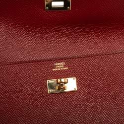 Hermes Ruby Epsom Leather Kelly Classic Wallet