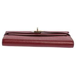 Hermes Ruby Epsom Leather Kelly Classic Wallet