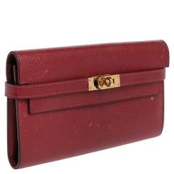 Hermes Ruby Epsom Leather Kelly Classic Wallet