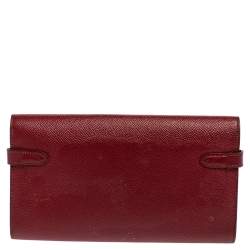 Hermes Ruby Epsom Leather Kelly Classic Wallet