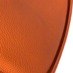 Pre Owned Hermes Feu Taurillon Clemence Leather Evelyne III PM Bag