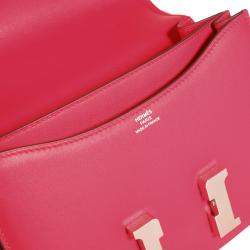 Hermes Rose Extreme Swift Leather Constance 18 Bag