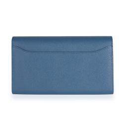 مملوكة مسبقًا Hermes Blue Brighton Epsom Leather Constance Long Wallet 