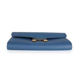 مملوكة مسبقًا Hermes Blue Brighton Epsom Leather Constance Long Wallet 