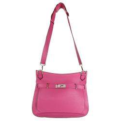 Pre Owned Hermes Tosca/Pink Clemence Leather Jypsiere 34 Bag