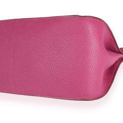 Pre Owned Hermes Tosca/Pink Clemence Leather Jypsiere 34 Bag