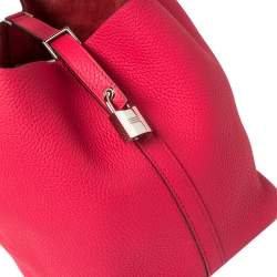Pre Owned Hermes Rose Tyrien Togo Leather Picotin Lock MM Bag