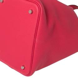 Pre Owned Hermes Rose Tyrien Togo Leather Picotin Lock MM Bag