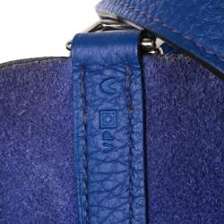 Pre Owned Hermes Bleu Electrique Taurillon Clemence Leather Picotin Lock PM Bag