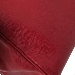 Hermes Rouge VIF Courchevel Leather Gold Finished Kelly Retourne 32 Bag