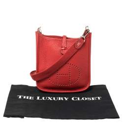 Pre Owned Hermes Casaque Clemence Leather Evelyne TPM Bag