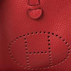 Pre Owned Hermes Casaque Clemence Leather Evelyne TPM Bag