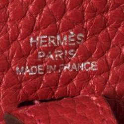 Pre Owned Hermes Casaque Clemence Leather Evelyne TPM Bag
