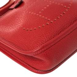 Pre Owned Hermes Casaque Clemence Leather Evelyne TPM Bag