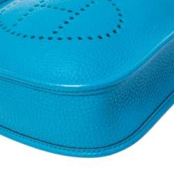 Pre Owned  حقيبة هيرمس إيفيلين جلد توغو أزرق زنجباري TPM