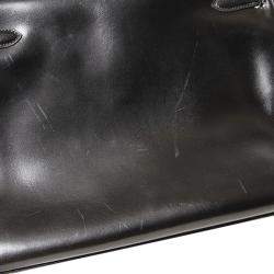 Hermes Black Box Calf Leather Gold Hardware Kelly Retourne 32 Bag