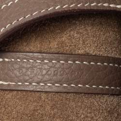 Pre Owned Hermes Etoupe Taurillon Clemence Leather Picotin Lock PM Bag